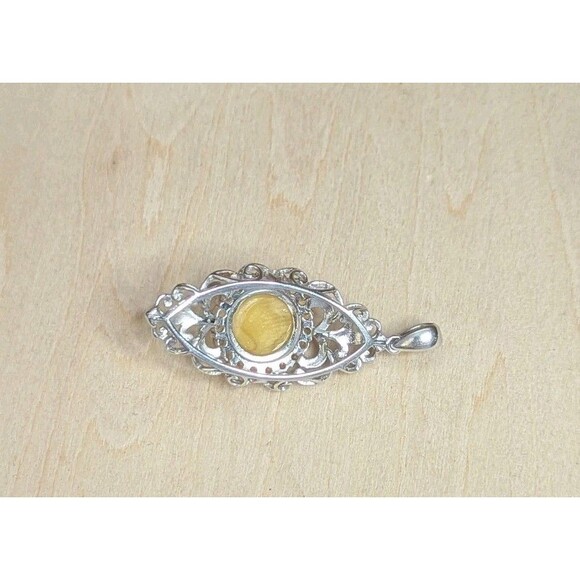 Butterscotch Amber & Citrine Pendant - Picture 2 of 2